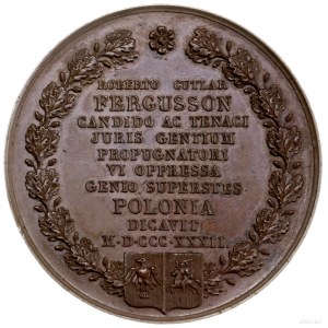 medal pamiątkowy - Robert Cutlar Fergusson, 1832, Paryż...