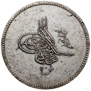 20 qirsh, AH 1277 (AD 1861); KM 260; srebro, 27.94 g; r...