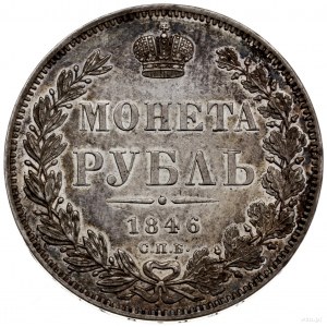 rubel, 1846 СПБ ПА, mennica Petersburg; Adrianov 1846, ...