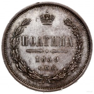 połtina, 1859 СПБ ФБ, mennica Petersburg; Bitkin 97, Ad...