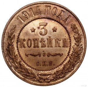 3 kopiejki, 1914 СПБ, mennica Petersburg; Bitkin 227, B...