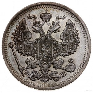 lot 4 monet, mennica Petersburg; 20 kopiejek 1910 СПБ Э...