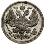lot 4 monet, mennica Petersburg; 20 kopiejek 1910 СПБ Э...