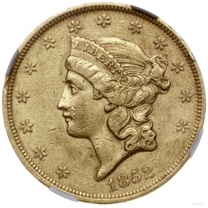 20 dolarów, 1852, mennica Filadelfia; typ Liberty Head,...