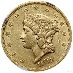 20 dolarów, 1853, mennica Filadelfia; typ Liberty Head,...
