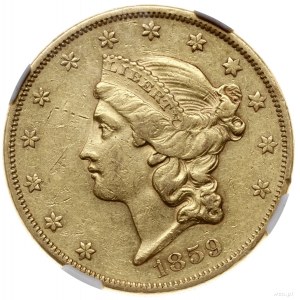 20 dolarów, 1859, mennica Filadelfia; typ Liberty Head,...