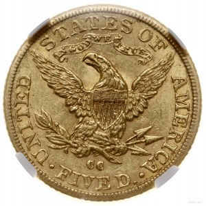 5 dolarów, 1891 CC, mennica Carson City; typ Liberty He...
