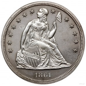 1 dolar, 1861, mennica Filadelfia; typ Seated Liberty, ...
