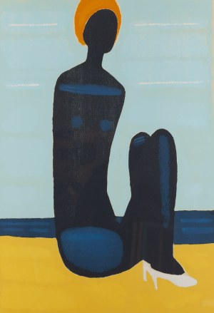 Jerzy Nowosielski (1923 Kraków - 2011 Kraków), Akt na plaży, 1998