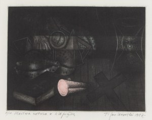 Tadeusz Jackowski (ur. 1936, Bruges), Martwa natura z klepsydrą, 1994