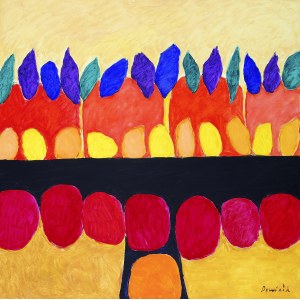 Tadeusz Dominik (1928 Szymanów - 2014 Warsaw), Landscape (10), 21st century.