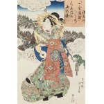 Utagawa Kunisada (1786-1865), Geisha at Mount Kurama, before 1846
