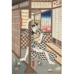Utagawa Kunisada II (1823-1880), W drodze do studni, 1853