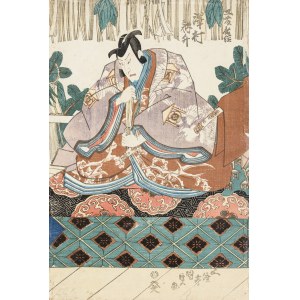 Utagawa Kunisada (1786-1865), Sitzender Samurai, vor 1845