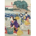 Toyohara Kunichika (1835-1900), Na brzegu, 1850-1872