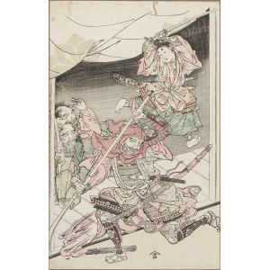 Utagawa Kunisada (1786-1865) (pripisovaný), Boj, 19. storočie
