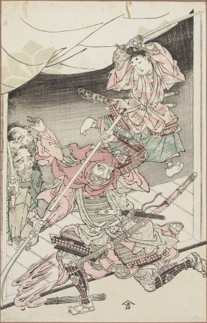 Utagawa Kunisada (1786-1865) (przypisywany), Walczący, XIX wiek