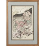 Utagawa Kunisada (1786-1865) (pripisovaný), Boj, 19. storočie