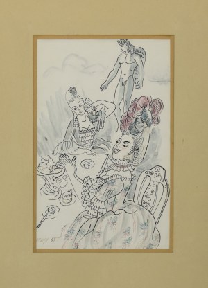 Maja BEREZOWSKA (1898-1978), Przy stole, 1965