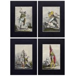 Philip James de LOUTHERBOURG (1740-1812), Sceny rycerskie - 4 kompozycje