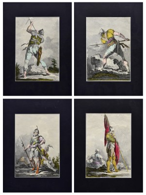 Philip James de LOUTHERBOURG (1740-1812), Sceny rycerskie - 4 kompozycje