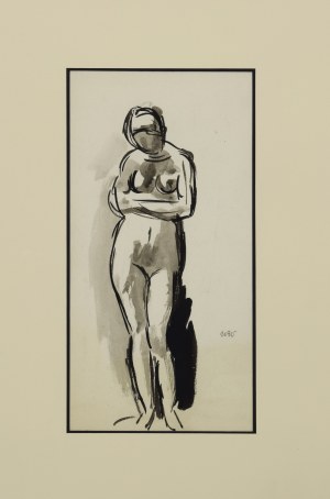Wojciech WEISS (1875-1950), Akt stojącej modelki, 1913