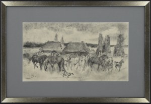 Zygmunt JÓZEFCZYK (1881-1966), Wypas koni
