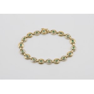 Bracelet with emeralds
