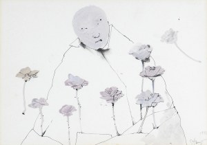 Stasys Eidrigevičius, POSTAĆ Z KWIATAMI, 1991