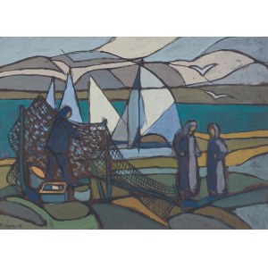 Frederick Antoni Hayder, PESCATORI ALLA RETE, 1967