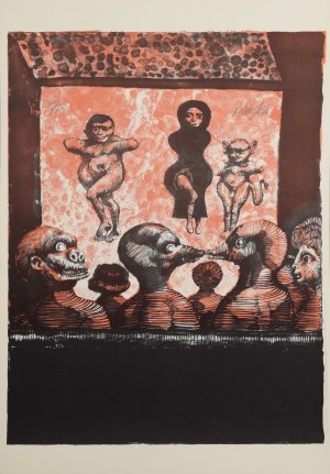 Jan LEBENSTEIN (1930-1999), Lebenstein et les siens - teka z ośmioma litografiami, 1972