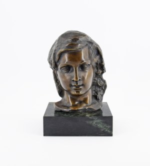 Stanisław Stefan JACKOWSKI (1887-1951), Tadeusz ŁOPIEŃSKI (1898-1983) - odlewnik, Popiersie kobiety, proj. ok. 1937, odlew późniejszy