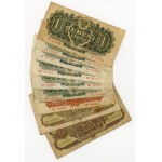 1, 2, 5 zlotys 1944, various series, set of 9 pieces, "mandatory"