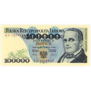 100 000 zlotých 1990, séria BA