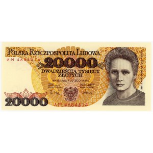 20,000 zloty 1989, series AM