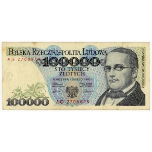 100,000 zloty 1990, AG series