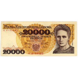20.000 zloty 1989, serie H