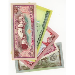 Nepal, 100, 50, 10, 5, 1 Nepalese rupees, set of 5 pieces