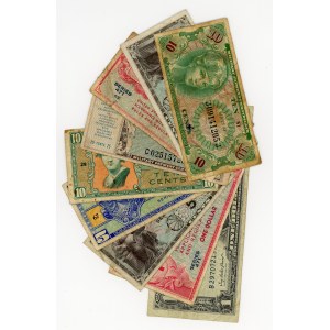 USA, 1 dollar, 25.10.5, military payment cents, set of 9 pieces