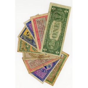 USA, 1 dollar, 25.10.5, military payment cents, set of 9 pieces