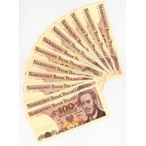 100 oro 1986, 1988, serie varie, set di 12 pezzi