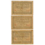 1,5 marks 1919, séries diverses, ensemble de 6 pièces