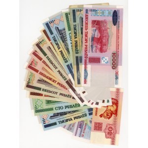 Białoruś, 1 - 10.000 rubli, zestaw 16 sztuk