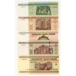 Białoruś, 1 - 100.000 rubli, zestaw 17 sztuk