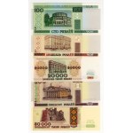 Białoruś, 1 - 100.000 rubli, zestaw 17 sztuk