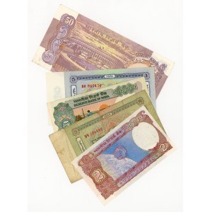 World, Czechoslovakia, India, Bangladesh, set of 5 pieces