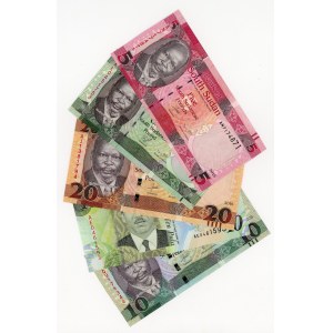 Sudan, 20, 10, 5, 1 pound, set of 5 pieces