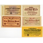 Germany, railroad bills 100 billion to 1 million, hyperinflation set 12 bills 1923 - 1924