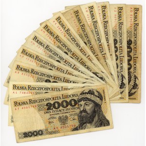 2.000 oro 1979, serie varie, set di 12 pezzi