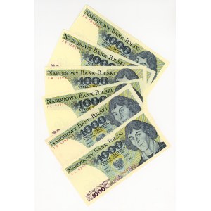 1.000 oro 1982, serie varie, set di 6 pezzi